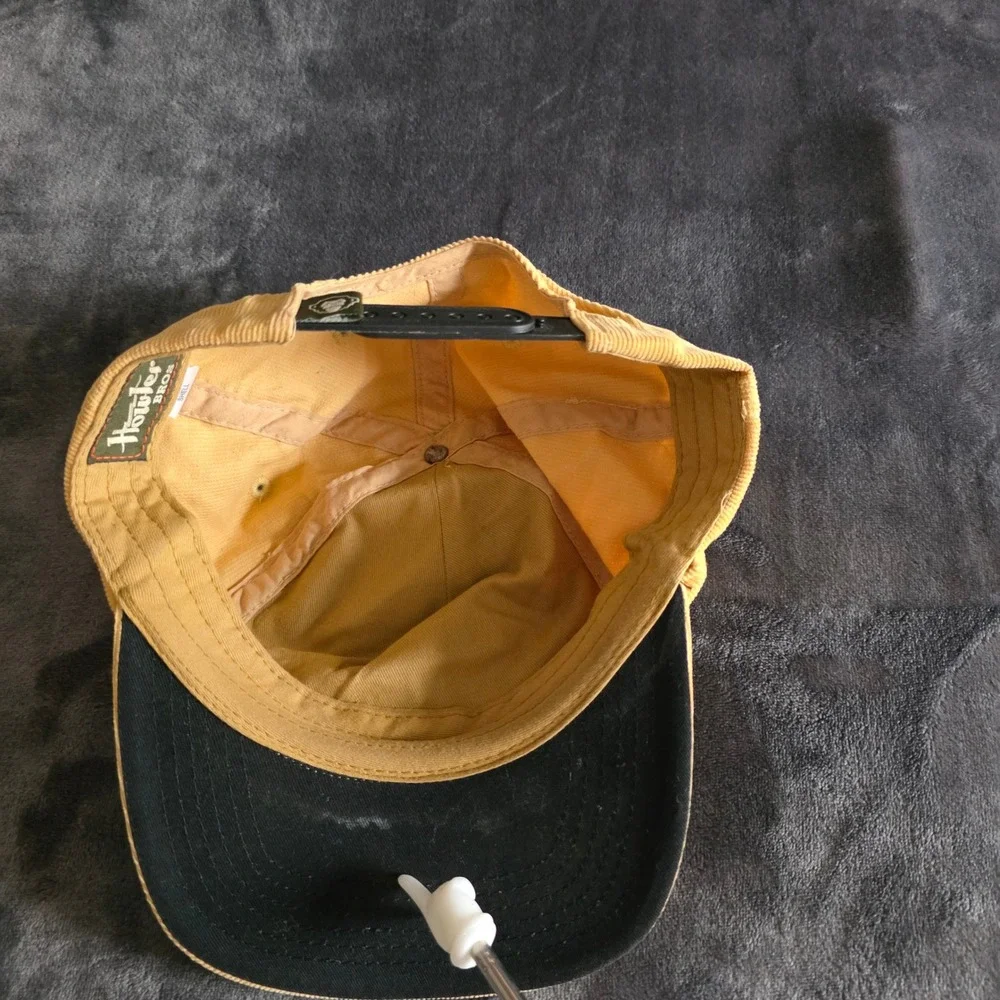 Howler Bros Hermanos Corduroy Snapback Hat Tan Yellow Cotton Lightning Bolt Cap